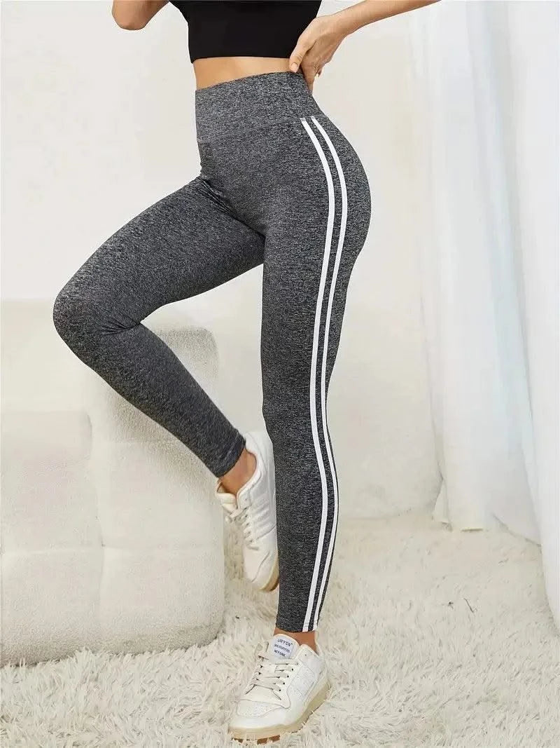 Women Side Stripe Sports Fitness Yoga Leggings Activewear