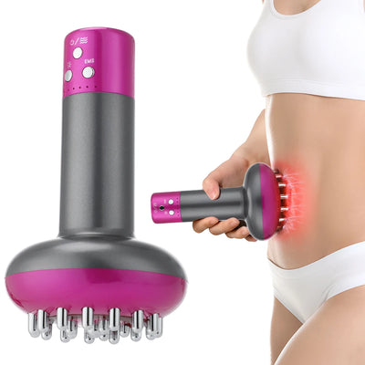 Wireless Guasha Massager Body Shaping Heating Meridian Scraping Brush Lymphatic Drainage Machine Fat Burner Rechargeable