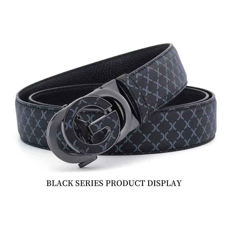 Men's Genuine Leather Belt With Automatic "G" Buckle - Fashionable Business Casual Style