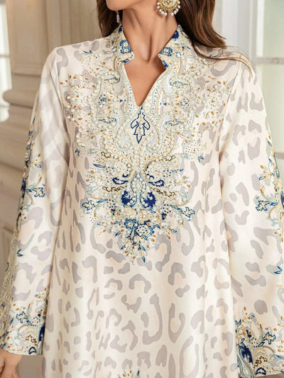 Summer Party Dress for Women Abaya Leopard Print Vestidos Largos 2025 Eid Muslim Caftan Robe Jalabiya Ramadan Morocco Kaftan