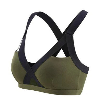 Breathable Sports Bra Anti-Sweat Fitness Top Women Seamless Yoga Bra Shockproof Crop Top Push Up Sport Bra Gym Workout Top