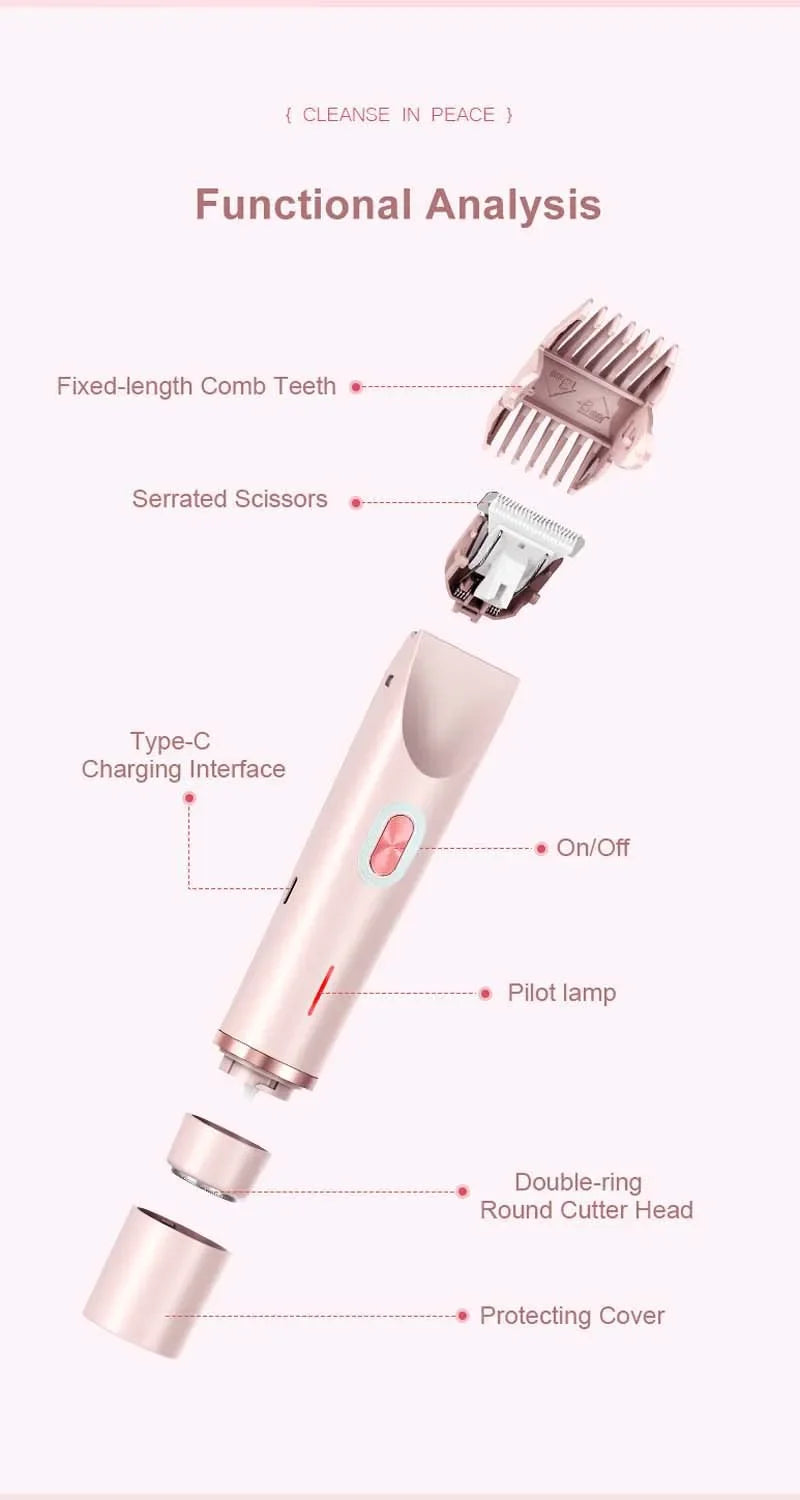 Portable Rechargeable Eepilators For Women - Electric Shaver Doubles As Hair Trimmer For Leg Face Arm