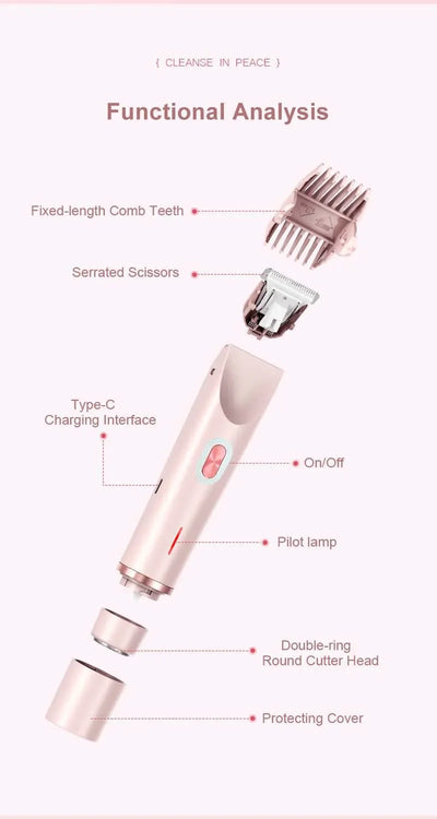 Portable Rechargeable Eepilators For Women - Electric Shaver Doubles As Hair Trimmer For Leg Face Arm