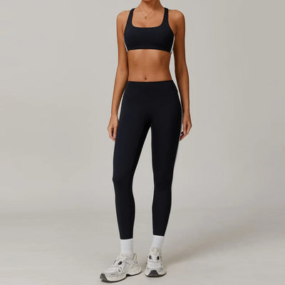 Yoga Clothes 2PCS Women Tracksuit Athletic Wear Pilates Fitness Suit Gym Workout Push Up Fitness Running Sports Bra Leggings Set