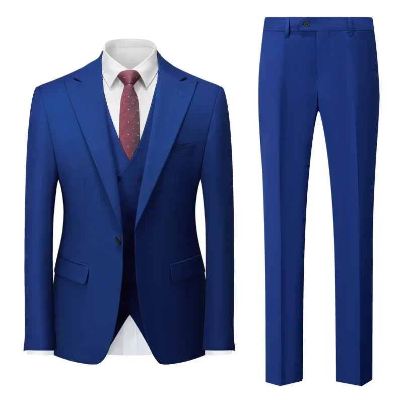 Italian Business Gentleman Slim Suit, Groom Wedding Blazers, Men's Blazers, Italian Costume, Sizes M to 5XL