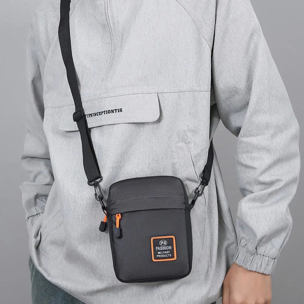 Men's Business Shoulder Bag Casual Man's Messenger Bag Durable Male Handbag Waterproof Oxford Cloth Bag Mini Mobile Phone Bags