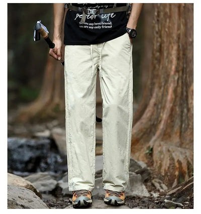 Men's Trousers 2025 Summe Fashion Thin Style Business Casual Pants Outdoor Stretch Breathable Straight Leg Loos Baggy Versatile