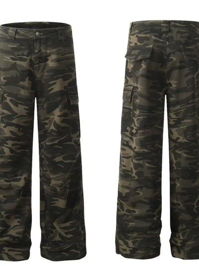 Simple Straight Trousers for Men Camouflage Pants New Casual Pants Man Lazy Comfortable New Literature and Art Trend