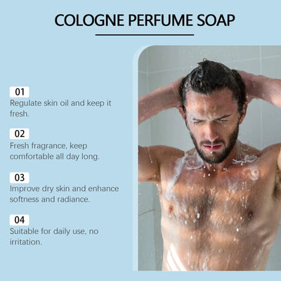 Bath Soap for Men Long Lasting Fragrance Even Skin Tone Oil Control Deep Cleansing Pores Shrinking Eliminate Odor Exfoliate Soap