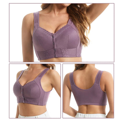 2024 New Breathable Bra Lingerie for Women Push Up Bra Front Button Seamless Lifting Tank Top Lingerie Vest Underwear Female Bra