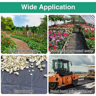Garden Landscape Fabric Weed Membrane Agricultural Anti Grass Cloth Farm Weed Barrier Mat Plastic PE Mulch Thicker Orchard Cover