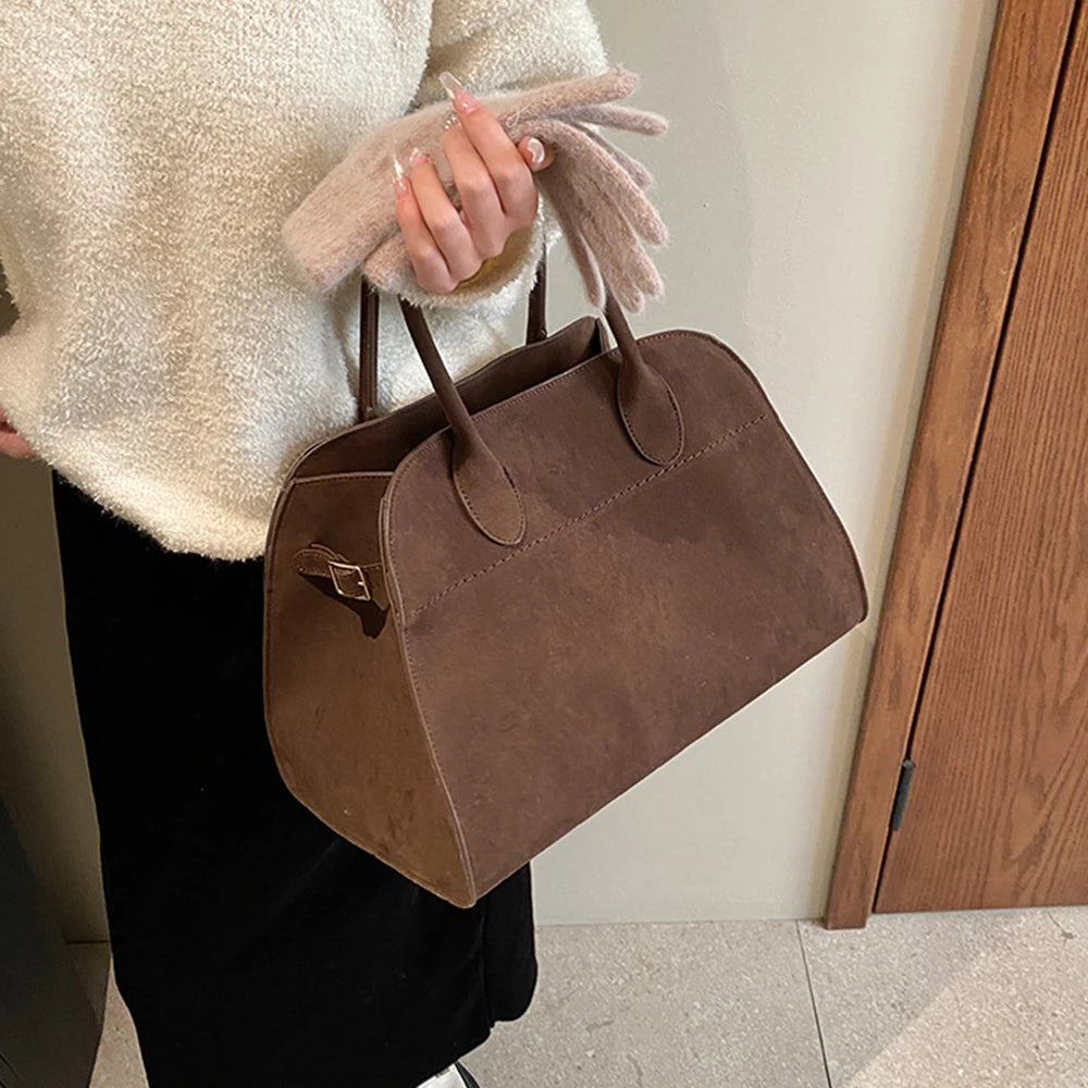 Women's handbag high-end women's luxury minimalist designer large capacity shoulder bag retro unique personality handbag-A-DH
