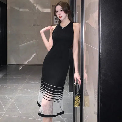 Women's Dress Corset Female Dresses Tight Coquette Purple Soft Sleeveless Birthday Bodycon Sexy Night Club Elegant and Beautiful