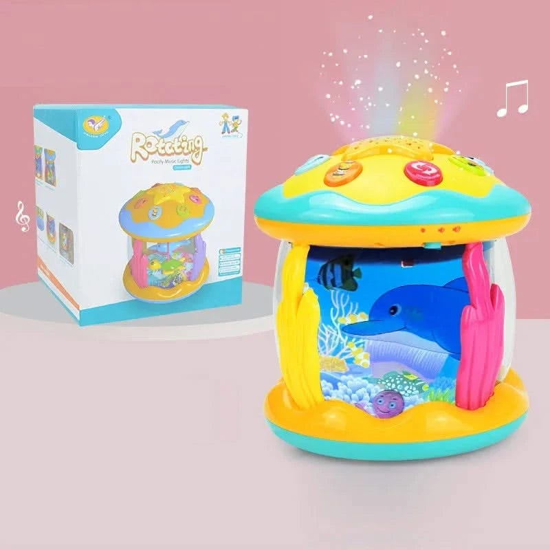Baby Toys 1-3 Years Babies Ocean Light Rotary Projector Musical Toys Montessori Early Educational Sensory Toys for Toddler Gifts