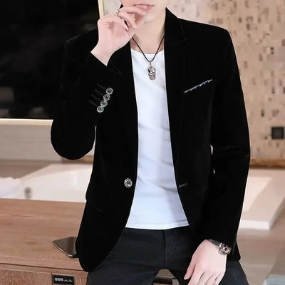 Male Blazer Slim Fit Men's Suit Jackets Single Breasted Thin Party Coat Casual Fashion 2024 Luxury Designer Fashionable Summer