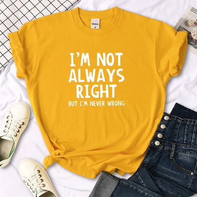 Women's T-Shirt Cool Interesting Letters Printed Tees Female Summer Oversized Tshirt Woman Round Neck Casual Tshirt Tops