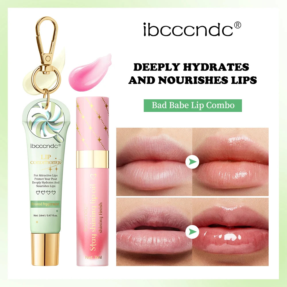 Lip Oil Lipstick Set Long Lasting Hydration Lightweight Texture Natural Lipgloss Lip Deeply Moisturizing Lip Makeup Cosmetics