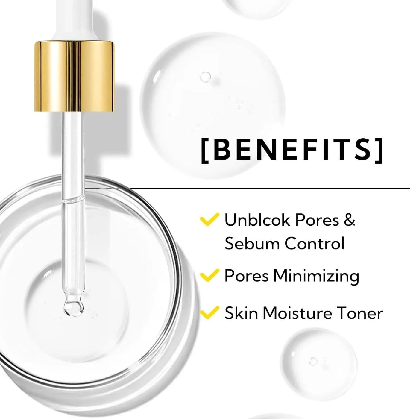 Pore Refining Serum Facial Essence Shrink Pores Moisturizing Anti-aging Oil Control Brighten Skin Tone Tighten Essence Skin Care
