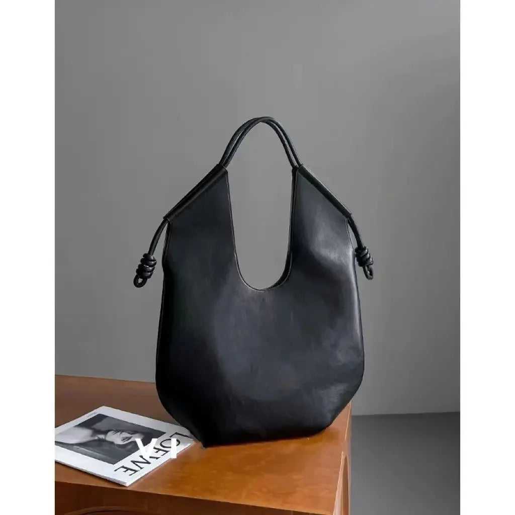 Womens Black Handbag Minimalist Casual Tote Bag Large-capacity Commuting Shoulder Armpit Large Handbags Designer Business Clutch