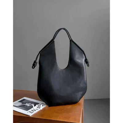 Womens Black Handbag Minimalist Casual Tote Bag Large-capacity Commuting Shoulder Armpit Large Handbags Designer Business Clutch