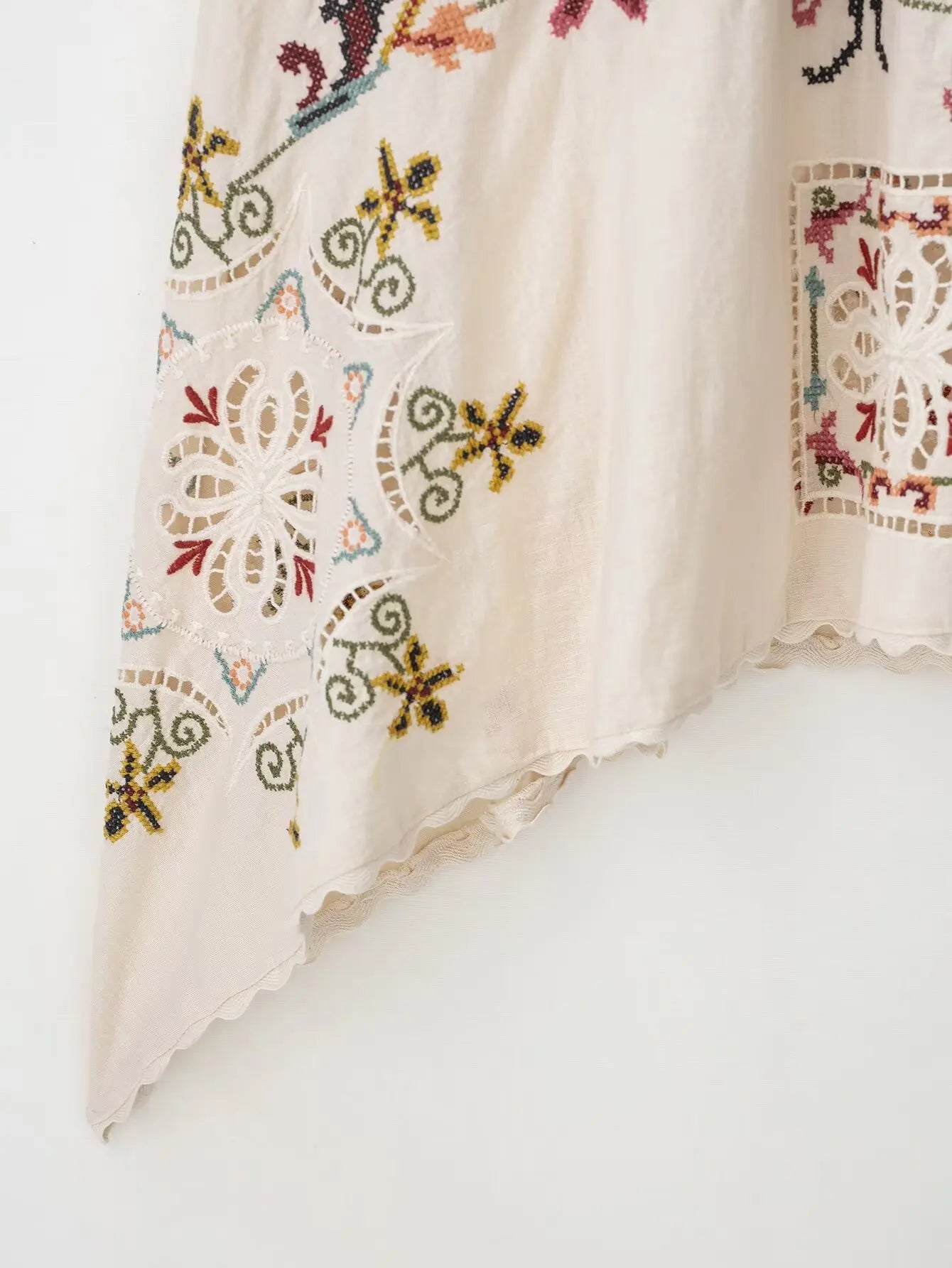 2025 Flower Embroidered Slip Dress Asymmetrical Design Sexy Fashion Casual personality Women's Dresses New Summer Dress