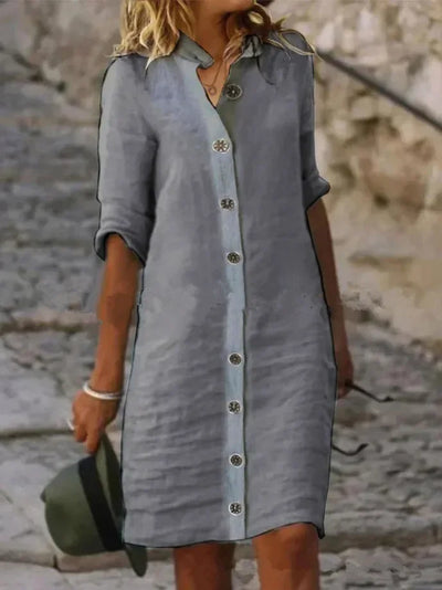 Women Mini Shirt Dress Summer Fashion  Платье  Cotton Linen White Dress Ladies Casual Holiday Vestidos Slip Dress Летнее Платье