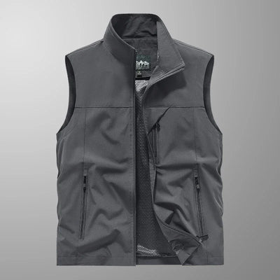 Summer Vest Men's Work Vest Large Size Golf Sleeveless Jacket Tactical windbreaker Hunting Camping Fishing waterproof Coat Parka