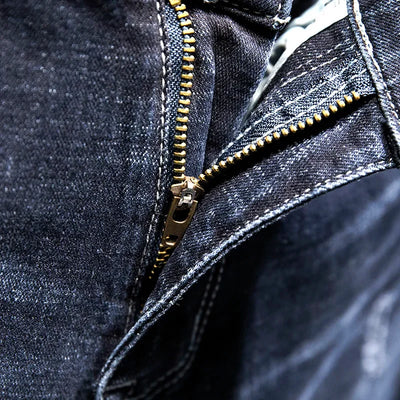 2025 New Ripped Jeans Men Slim-fit Denim Pants Cotton Korean Style Fashion Elasticity Versatile Blue Black Men's Clothing - Elanique