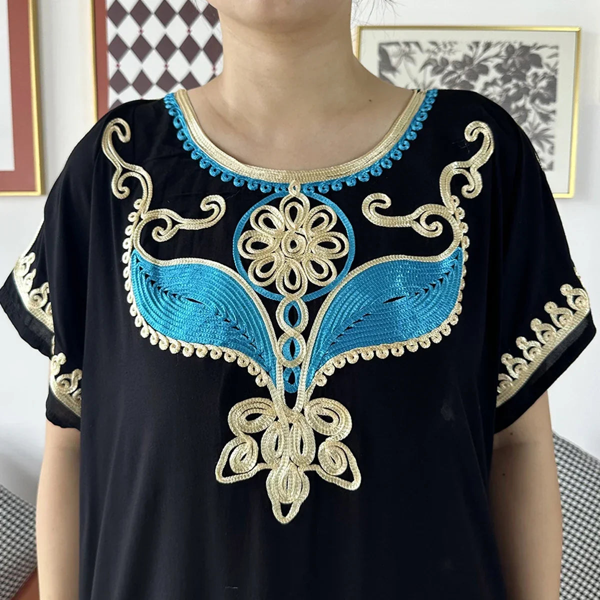 New Dubai Lady Party Summer Solid Cotton Dress with Scarfs African Dashiki Women Maxi Cotton Embroider Loose Vestidos