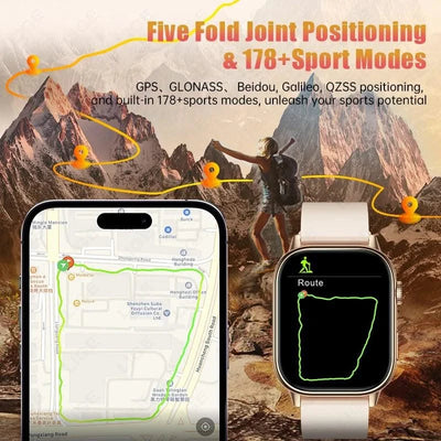 LIGE GPS Trajectory Smart Watch Women 2.01" HD Screen Compass Bluetooth Call Heart Rate Blood Oxygen Men Smartwatches 2025 New