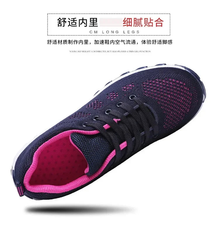 Woman Sneakers Fashion Casual Shoes Summer Air Cushion Mesh Female Shoes Comfortable Breathable Heightening Sneakers for Women