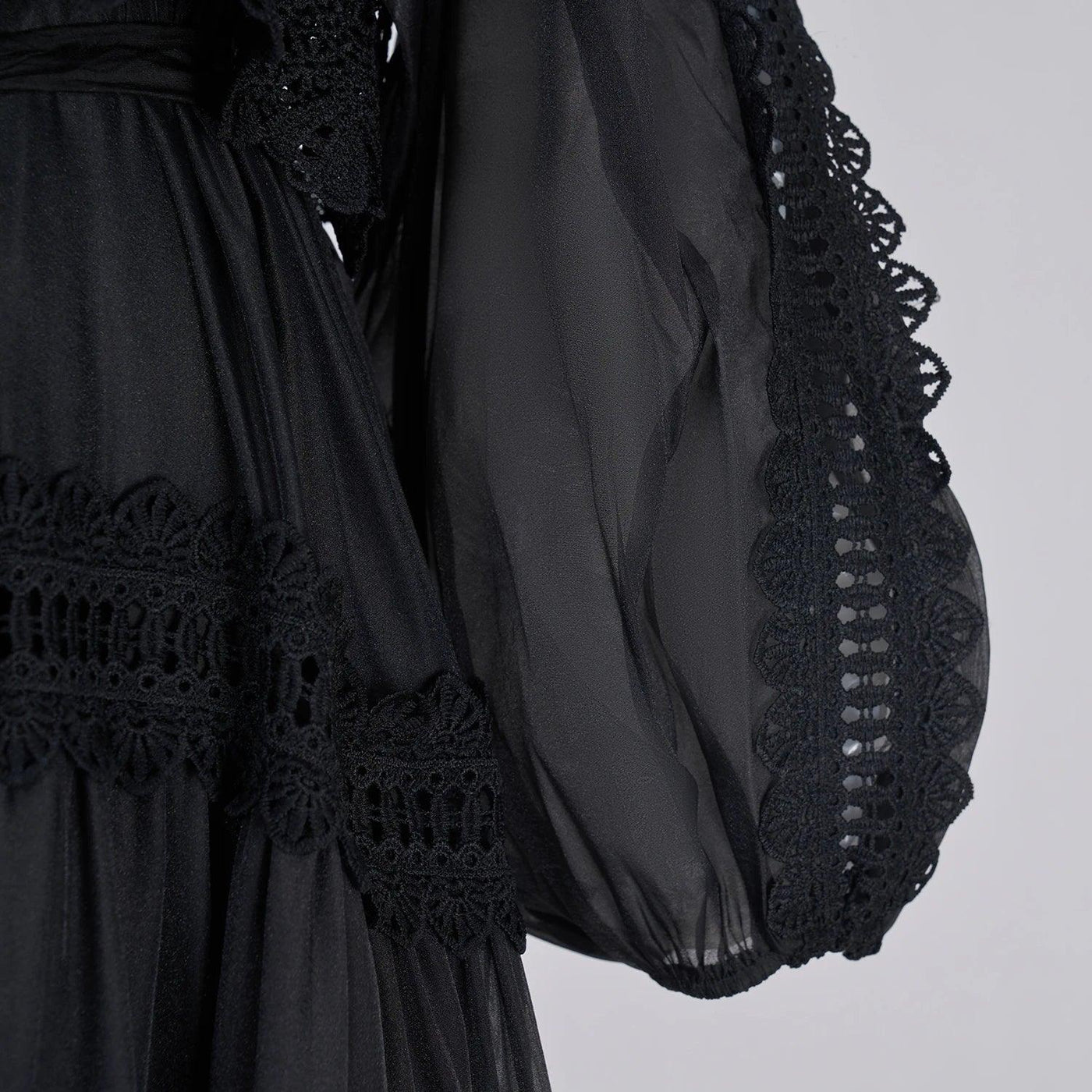 Luxury Long Dresses Women 2025 Spring Summer Embroidery Ruffle Lace Pearl Hollow Out Party Midi Dress Shirt Full Sleeve Vestidos