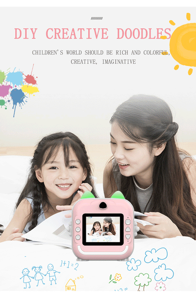Digital Children Camera For Photography Instant Print Photo Kids Camera Mini Thermal Printer Video Educational Toys Gift