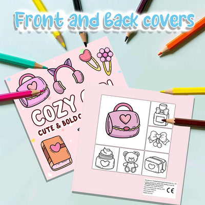 24 Page Comfortable Teenage Adult Illustrated Book Featuring Various Items In a Girl's Drawing Animation 7.8-Inch