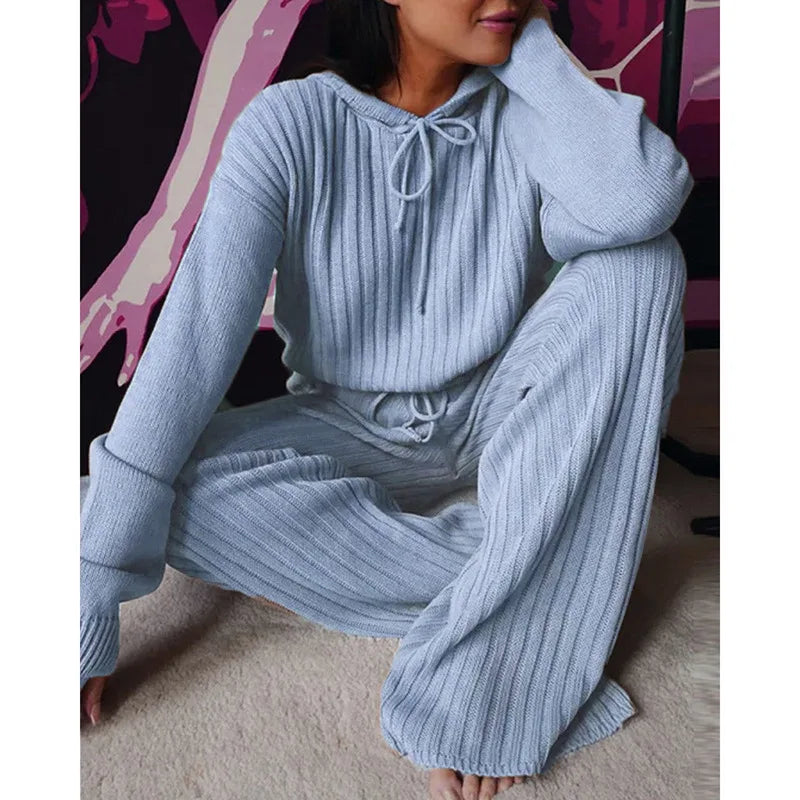 2023 Autumn Casual Wear Women Lounge Tracksuit 2 Piece Set Loose Lounge Sets Ladies Hooded Sweat Suit Outfits Female