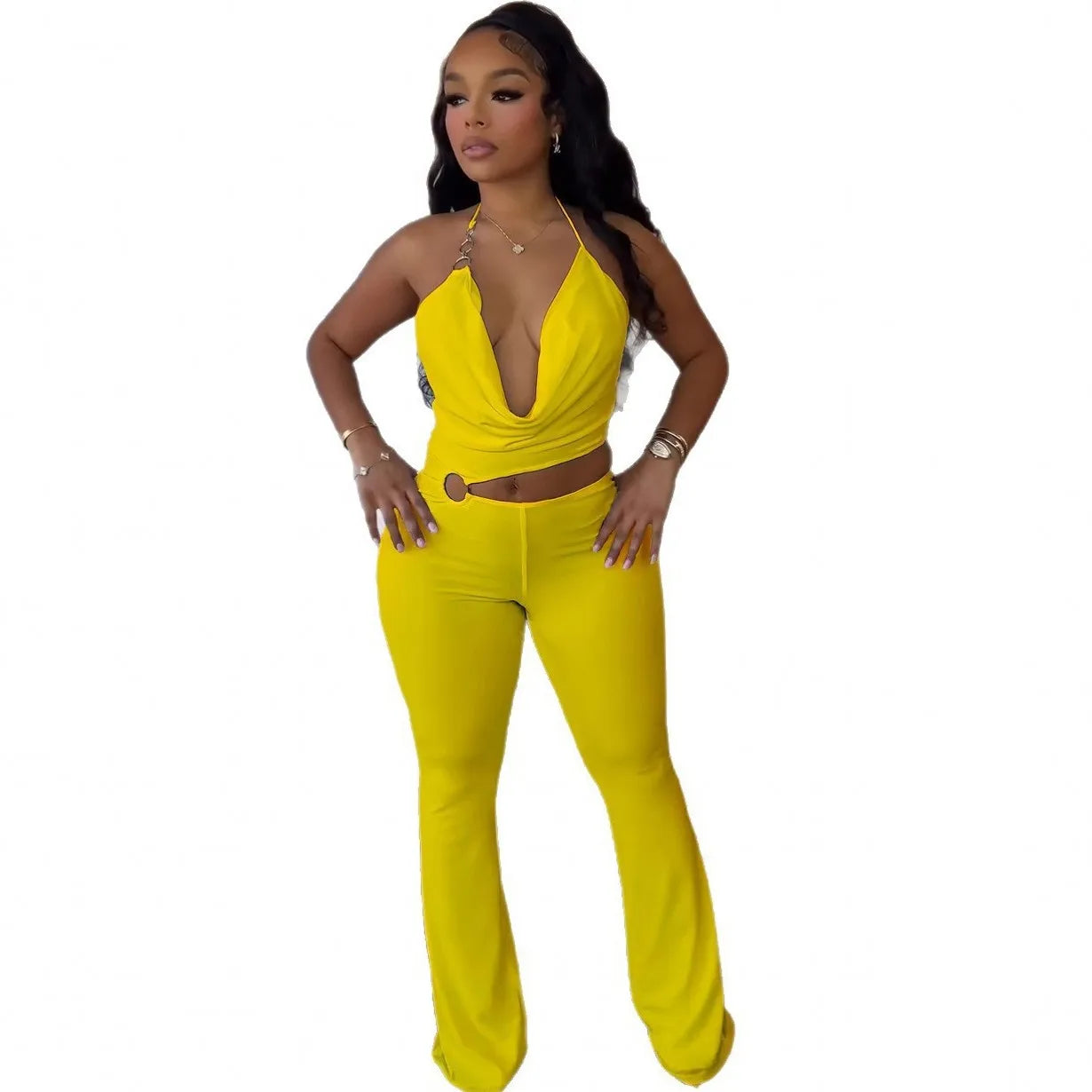Women Jumpsuits For Summer Autumn Sleeveless Solid Color Bandage Loose Fashion Streetwear Overalls Wide Leg Pants Trousers 2025
