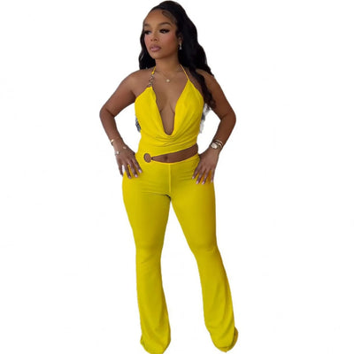 Women Jumpsuits For Summer Autumn Sleeveless Solid Color Bandage Loose Fashion Streetwear Overalls Wide Leg Pants Trousers 2025