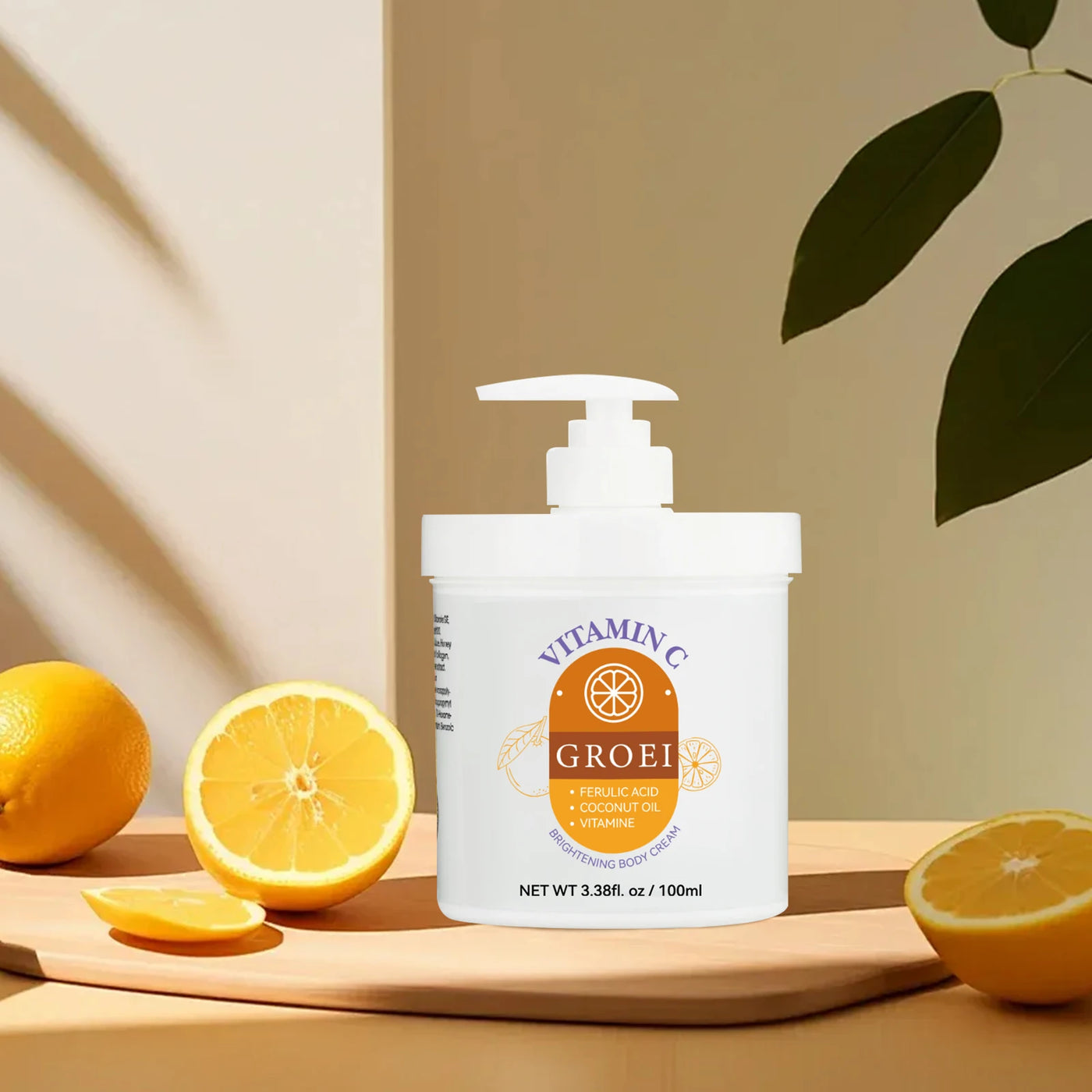 GROEI Brightening & Firming Orange Face Cream - 100ml for Radiant, Youthful Skin Moisturizing Cream