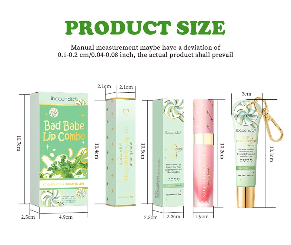 Lip Oil Lipstick Set Long Lasting Hydration Lightweight Texture Natural Lipgloss Lip Deeply Moisturizing Lip Makeup Cosmetics
