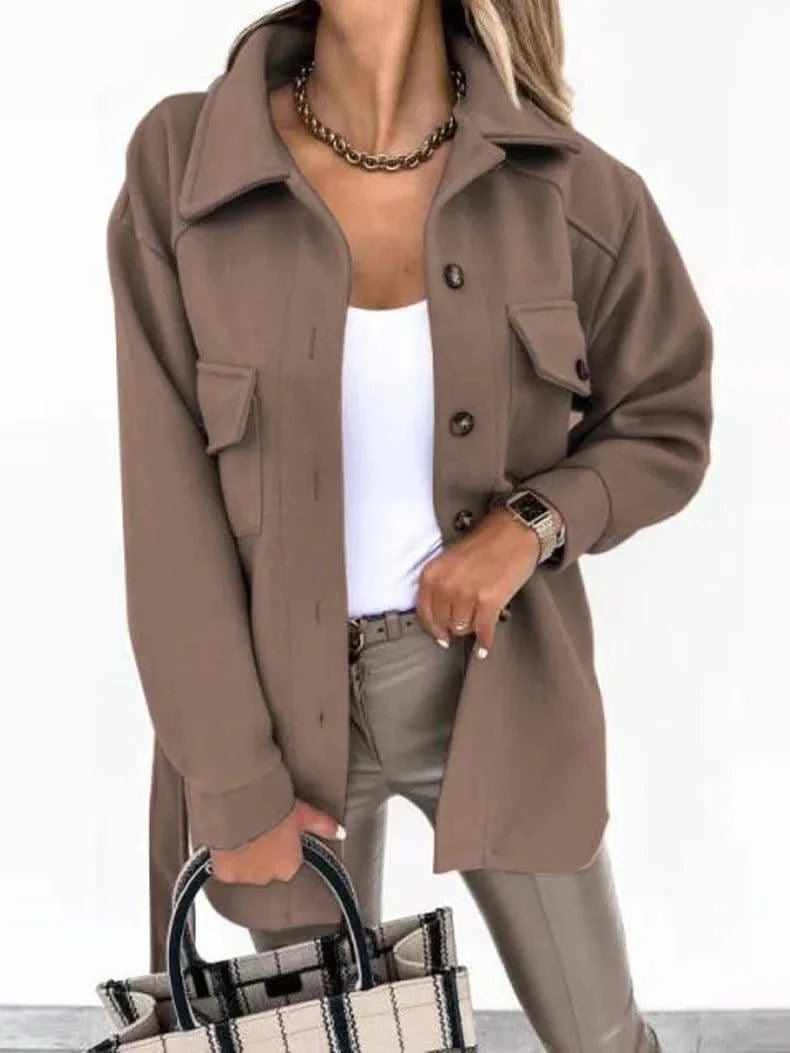 Women Fashion Jacket Thickened Windproof Thermal Coats Versatile Daily Wear