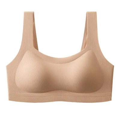 Comfortable Simple Wireless Bras Shockproof Full Cup Push Up Bras Beauty Back Anti-sagging Seamless Underwear Women
