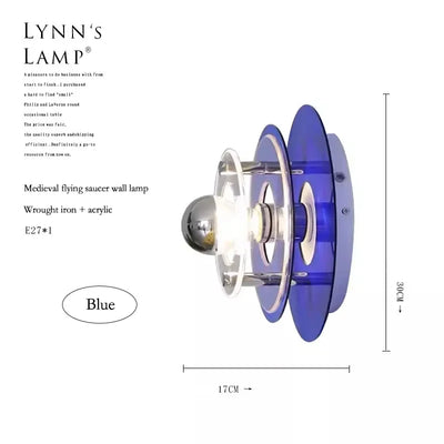 Creative Artist Home Decor Lamp Modern UFO Flying Saucer Wall Lamps Medieval Bedroom bedside Living Room Wall Hanging Lights LED