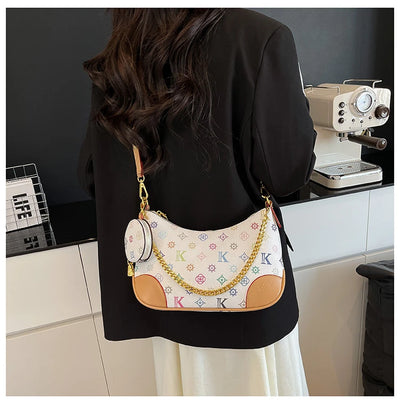 Famous Designer Elegant Handbags Leather For Women, Ladies Crossbody Shoulder Bag Classic Popular And Lightweight For Shopping