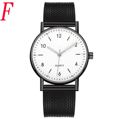 Women'S High-End Quartz Watch Casual Non-Waterproof Stainless Steel Luminous Dial Leather Steel Ladies Watch Luxury Fashion