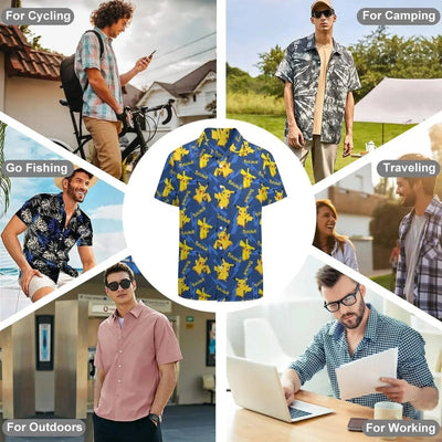Summer Men's Shirt Cute Animal Print  Shirt