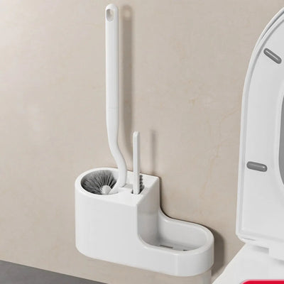 Cleaning Tools Long Handle Toilet Brush Set Wall Mounted Hanging Hole Cleaning Brush Durable Toilet Scrubber Bathroom