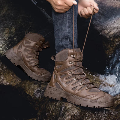 Men's Outdoor Hiking Tactical Boots Ankle Desert Boots Sports Climbing Shoes Military Work Waterproof Work Safety Hunting Shoes
