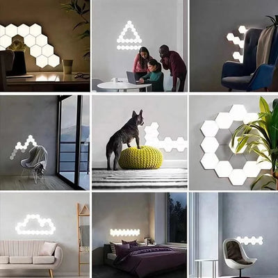 RGB Hexagonal Quantum Lamp LED Smart Wall Light Panels APP Remote Control Ambient Night Light DIY Shape Game Room Decor