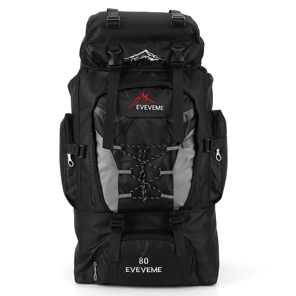 80L Climbing Backpack Large Capacity Trekking Backpack Adjustable Strap Mountain Climbing Rucksack Travel Accessories