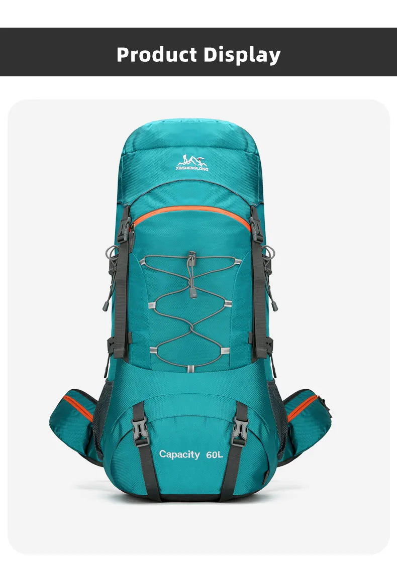 Hiking Backpack Camping Bag Mountain Climbing with Waterproof Rain Cover Daypack for Men Women Outdoor Travel Rucksack Fishing